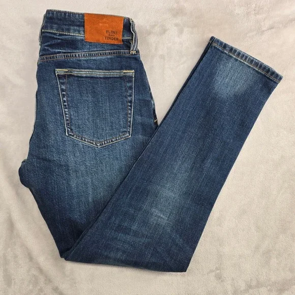 Flint and Tinder Selvedge Denim Slim‎ Fit Men Jeans 29x32 Blue Huckberry New