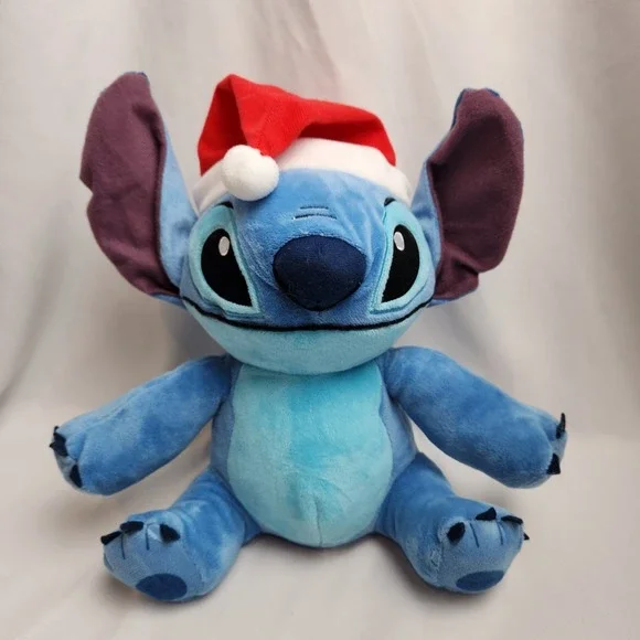 Disney Lilo & Stitch - Stitch with Santa Hat Plush Christmas 10 inch‎