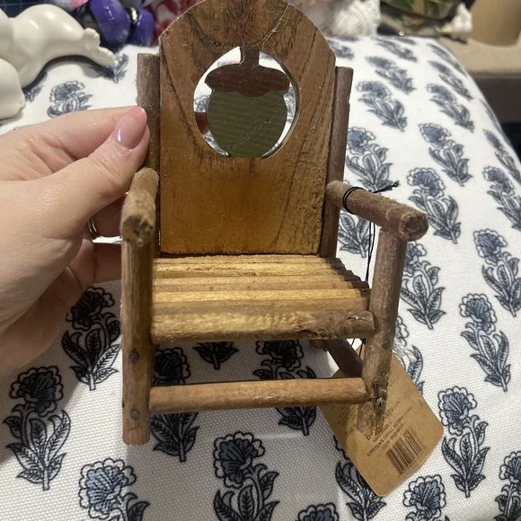 Boyds Collection 10x6 Kristen's Large Acorn DOLL ADIRONDACK Log Cabin Chair