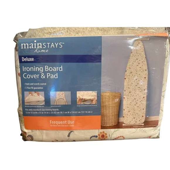Mainstays Deluxe Ironing Board Cover & Pad Orange Green New In Package