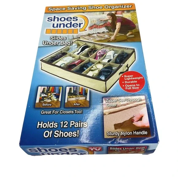 Shoes‎ Under Space Saving Under Bed Shoe Organizer Holds 12 Pairs As Seen On TV