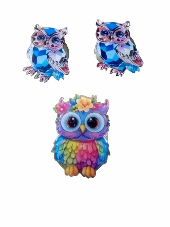 Colorful Owl Phone Stand