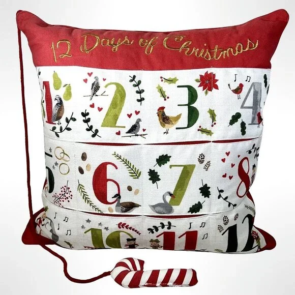 Christmas Advent Pillow 12 Days of Christmas Extra Extra Merry Christmas 19