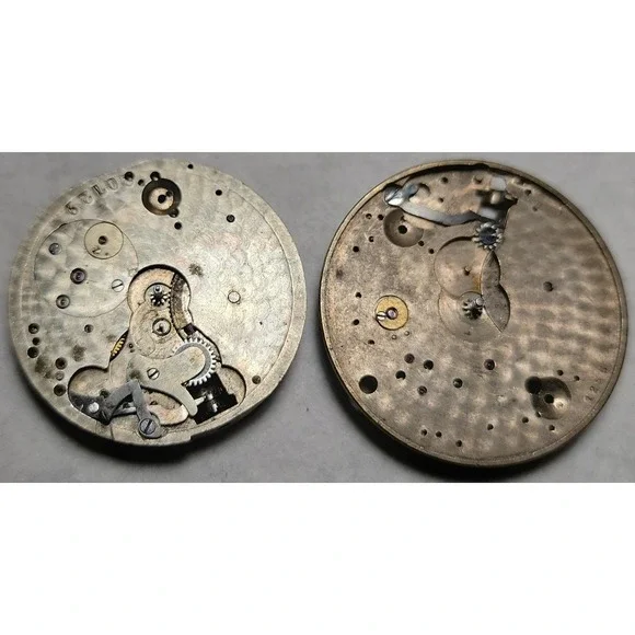 JG and Wilber Co Vintage Pocket Watch Movement For Parts or Crafts