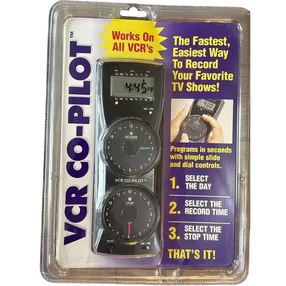 VCR Co-pilot record tv show vcr vhs program remote universal NIB