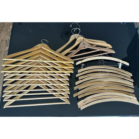 Vintage/ Antique Wooden Suit Hangers Lot (25)