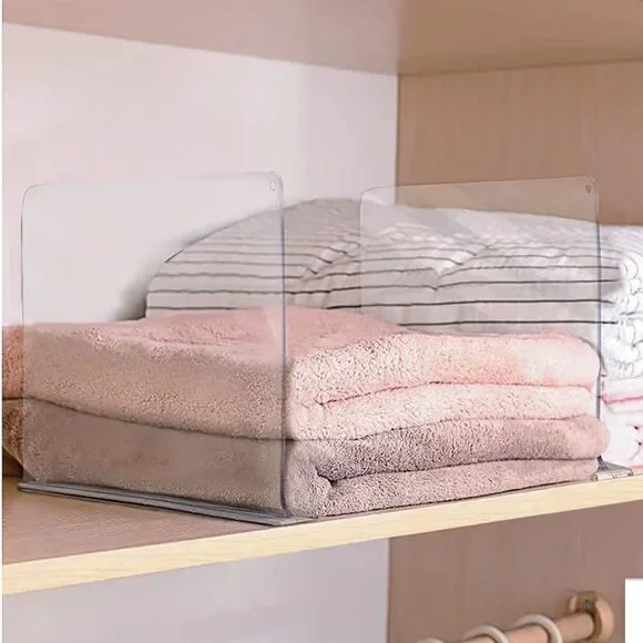 NWT New 6 Pack Sorbus Acrylic Shelf Dividers Organizer Clothes, Linens, Purse