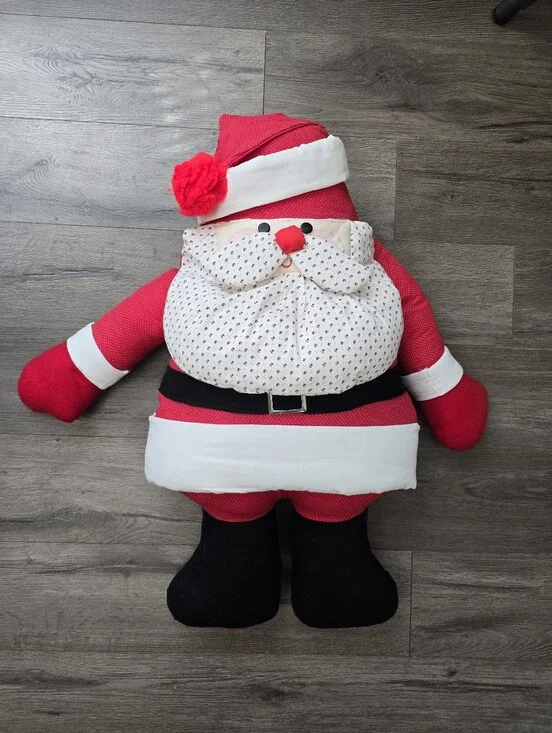 Vintage Handmade Santa Claus Stuffed Plush Decor Christmas Primitive Farmhouse