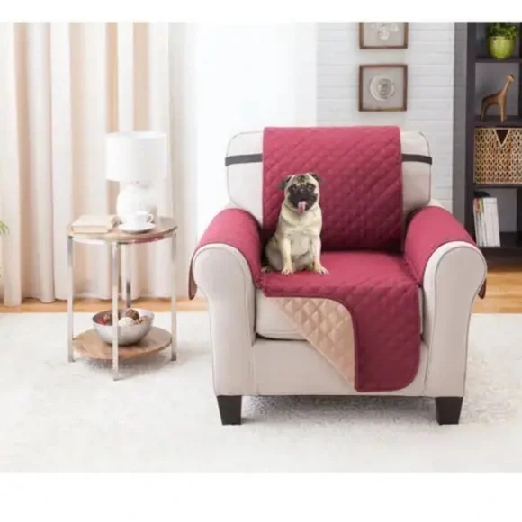 Reversible Chair Furniture Protector Burgundy/Taupe‎ size 75”x65”