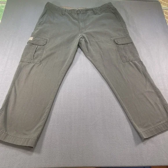 RedHead Cargo Pants Mens Green Cotton Stretch Straight Leg 42x30 Outdoor Hiking