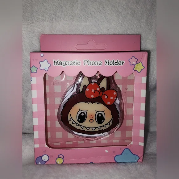 Cute Magnetic Phone Holder with Red Bow