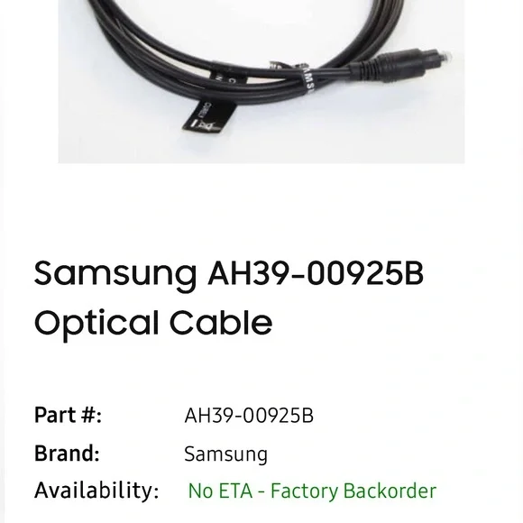 Samsung optic cable new