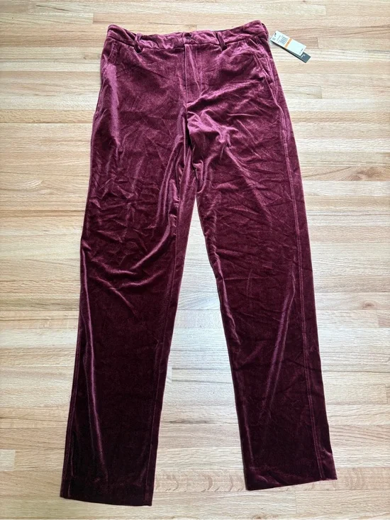 Men’s red velvet slacks size 33