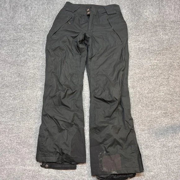 Columbia Snow Pants Mens Medium Black Insulated Ski Waterproof Zip Pockets