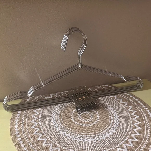 Premium Stainless Steel Hangers (10) & Clips(10) Set for bundle add on