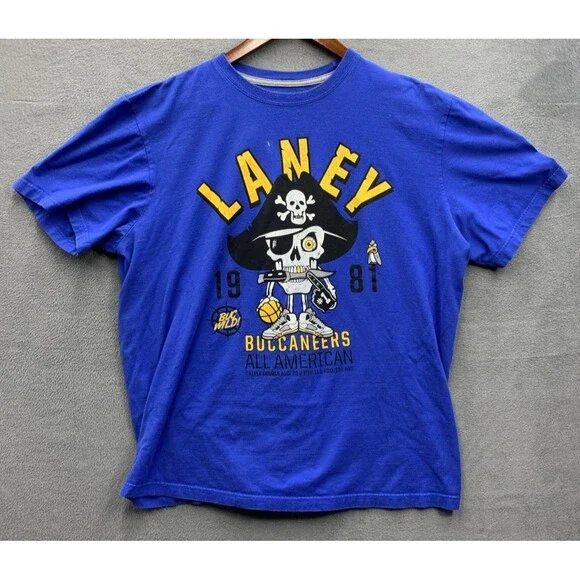 Jordan Graphic Tee T-Shirt Men's Size 2XL Blue Crew Neck 100% Cotton