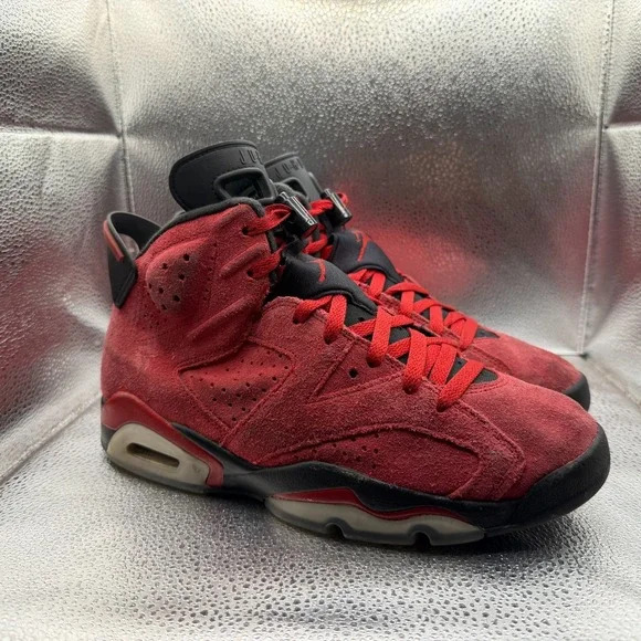 Size 8 Jordan 6 Retro‎ Toro Bravo Red Mens Lace Up Sneaker Shoes CT8529-600
