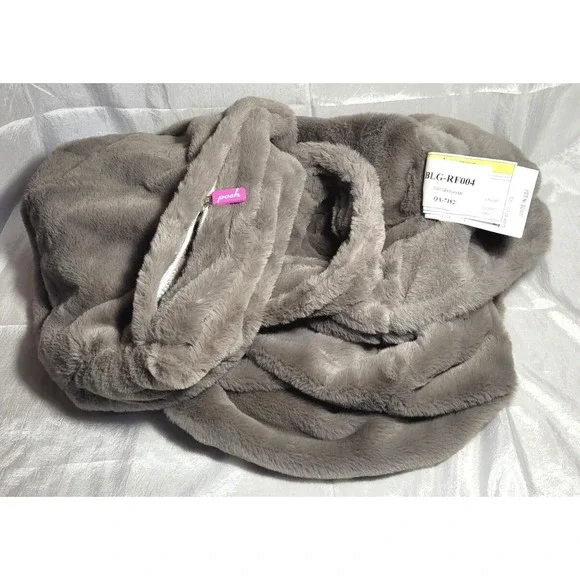 Posh Gray Plush Bean Bag Replacement Slip Cover - Large - BLG-RF004