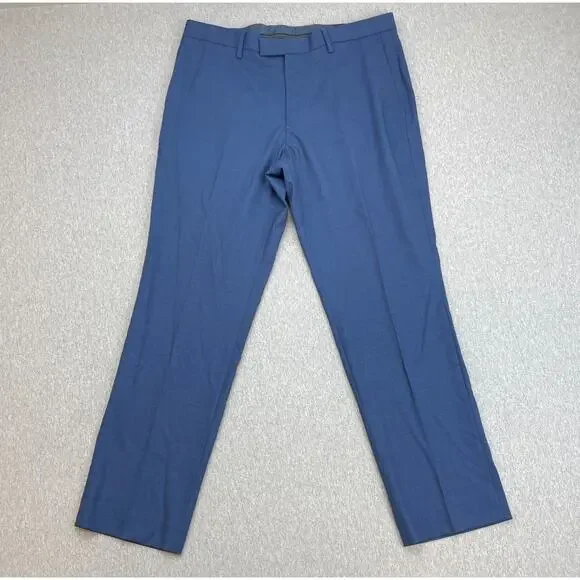 Banana Republic Pants Mens 33 x 30 Blue Wool Blend Stretch Slim Fit