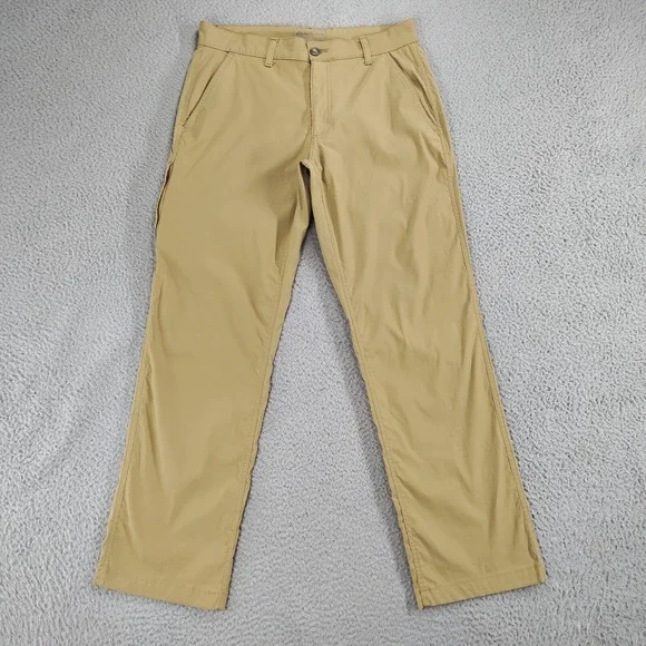 Eddie Bauer Pants Mens 33x32 Tan Travex Tech Mid-Rise Straight Leg Stretch Chino