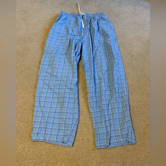 Nautica Light Blue Checkered Men's Joggers