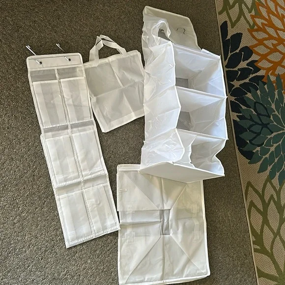 NWOT Set Of College Dorm Closet Storage Essentials - White