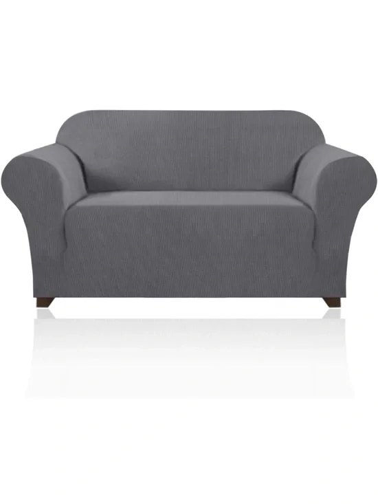 Stretch Slipcover Loveseat Sofa Cover in Gray