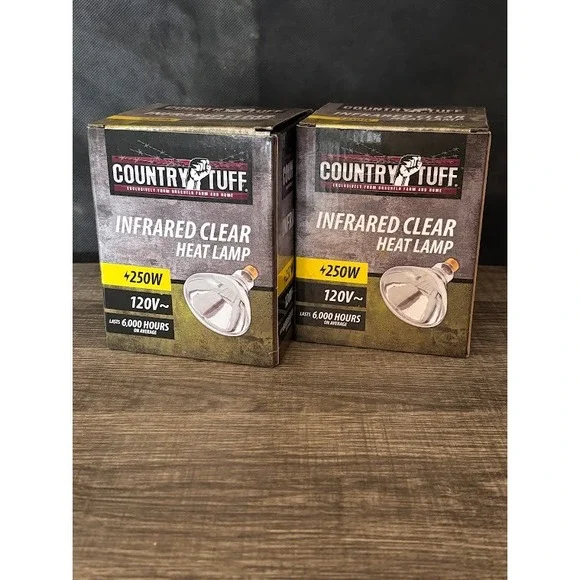 2 - Country Stuff Infrared‎ Clear Heat Lamp 250W 120V 6000 Hour Life