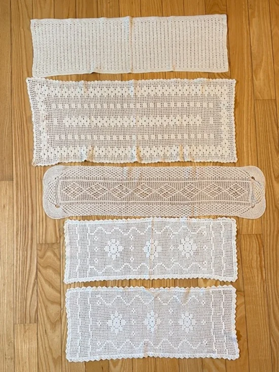 VTG Crochet/Doilies, Mixed Rectangle Lot