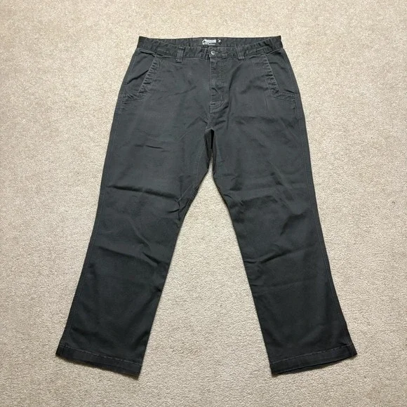 Mountain Khakis Pants Mens 35x29 Gray Relaxed Fit Chino Casual Outdoor Hiking