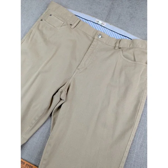 Peter Millar Pants Men 40x33 Brown Ultimate Sateen Pocket Stretch Straight Chino