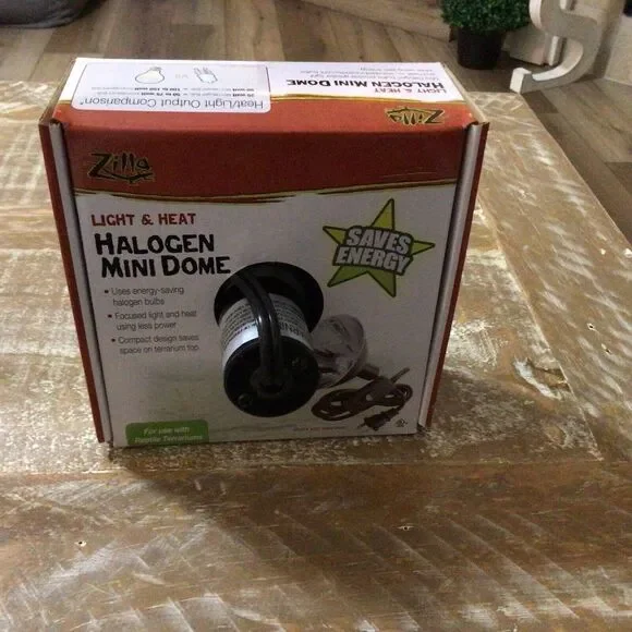 Zilla Black Halogen Mini Dome Terrarium Light & Heat Reptile‎ Lamp Fixture