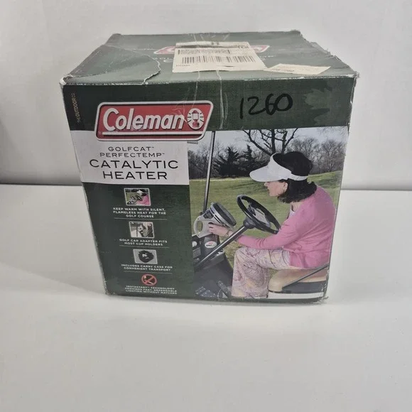 Coleman Golfcat Propane Golf Cart Catalytic Heater With Bag Open Box