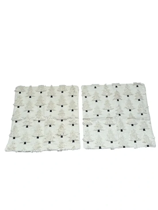 NWT Textured Ivory Throw Pillow Covers - Set of 2