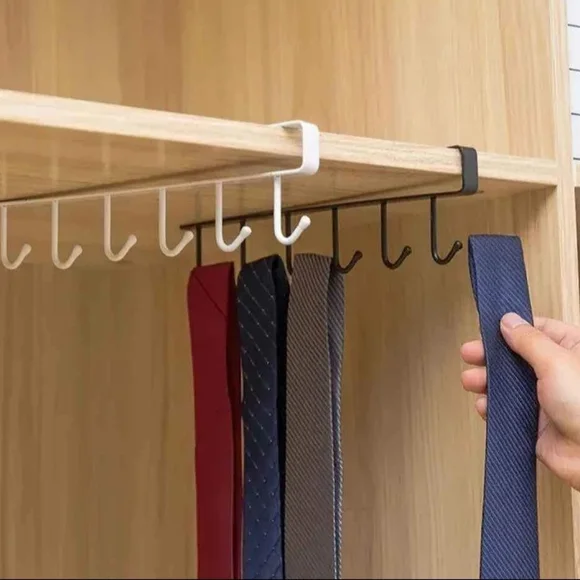 Multi Use Tie Hooks In White Set Of 2
