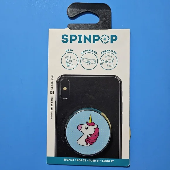 SpinPop: Pop-Up Phone Holder & Stand - UNICORN