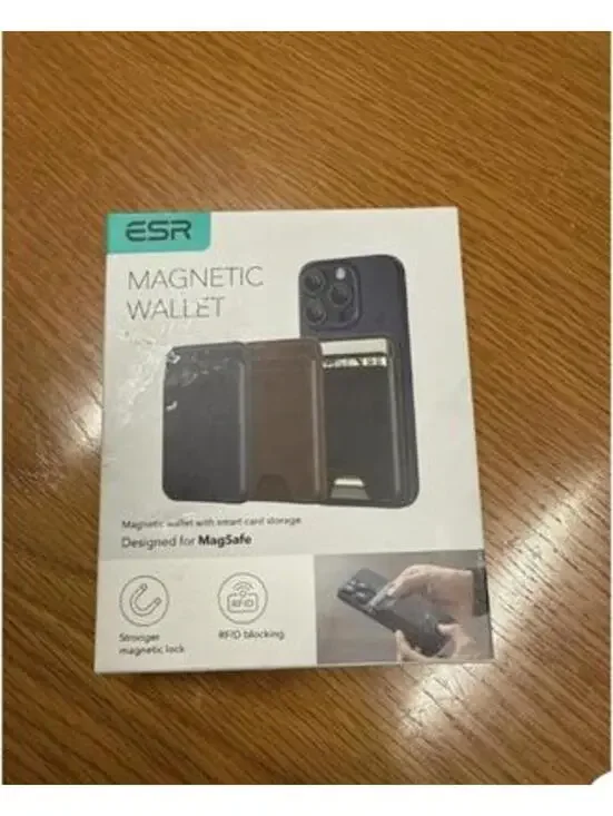 ESR Phone Wallet Stand HaloLock MagSafe Wallet and Magnetic, Black - New + seale