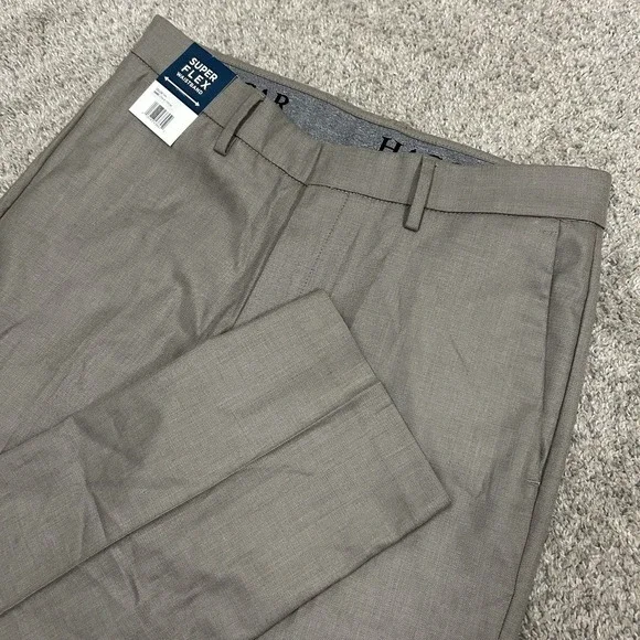Haggar Dress Pants Mens 30X30 365 Flex Straight Leg Gray New with Tags NWT