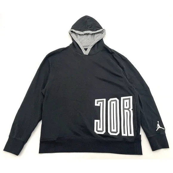 Nike Air Jordan Sport DNA Black Fleece Pullover Hoodie Men's Size XL DV7724-010