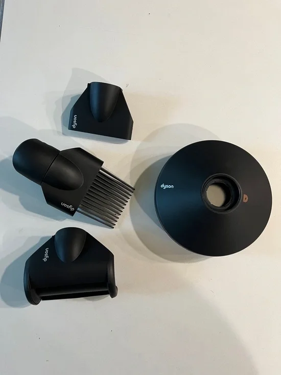 Dyson Black Air Wrap Hair Tool Attachment Set with Comb and Nozzle Accessories