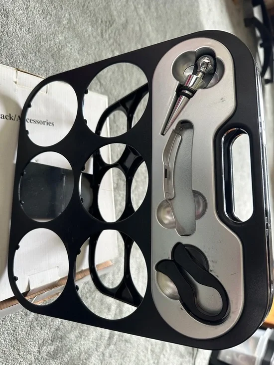 Black and Silver VR Accessory Organizer Tray