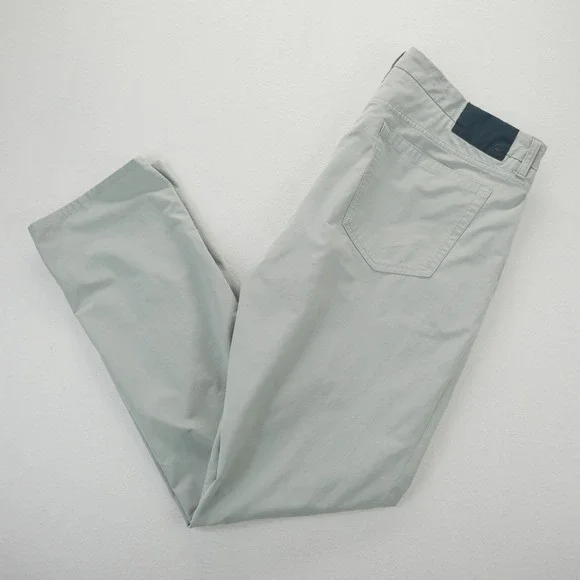 Vineyard Vines On-The-Go 5-Pocket Pants Mens 38x32 Grey Performance Chino OTG
