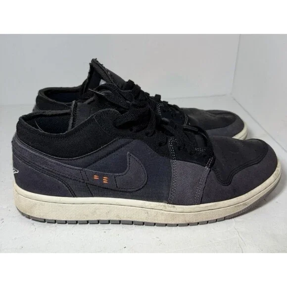 Nike X Air Jordan 1 Men 11 Low SE Craft Inside Out Black Gra Sneaker DN1635-001