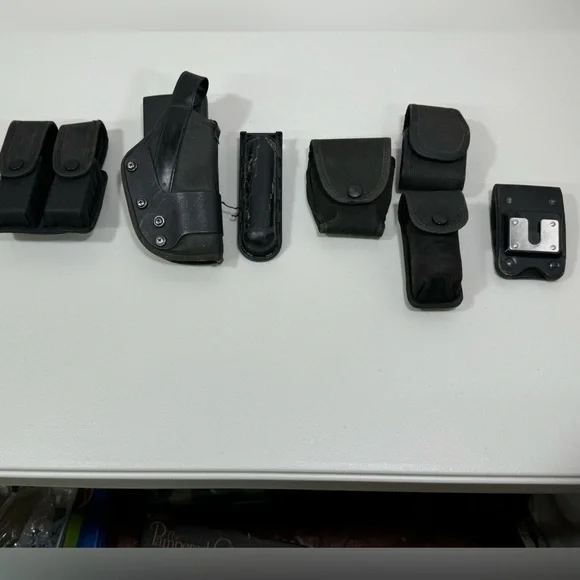 Uncle Mikes SIdekick Law Enforcement Duty Belt Holsters + Others LOT of 7