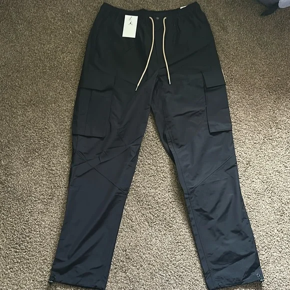 Nike Jordan Flight Heritage Cargo Pants Size Large Black Hemp Men’s