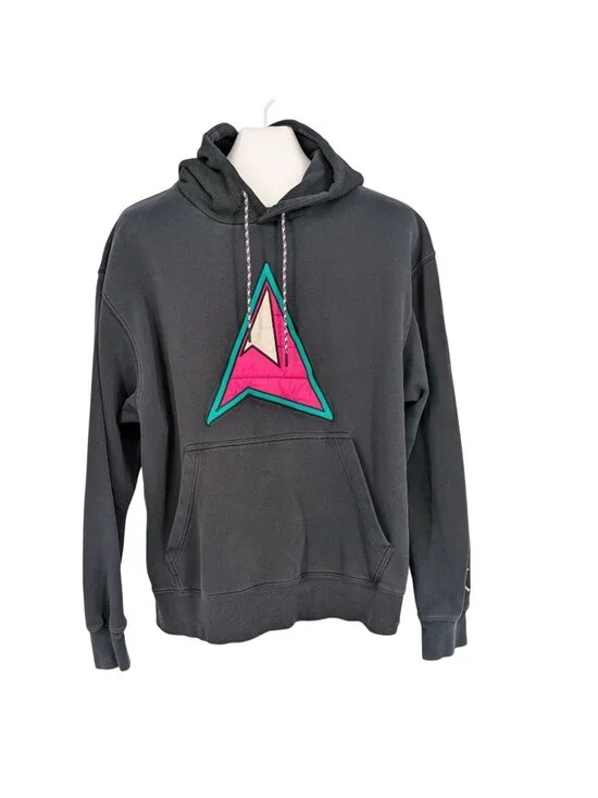 Jordan Hoodie Standard Fit Pullover Fleece Logo Patchwork Y2K Streetwear Large