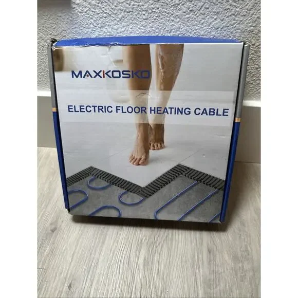 Electric Heated Floor Cable Underfloor Heating System Kit with Cable 10sq Ft