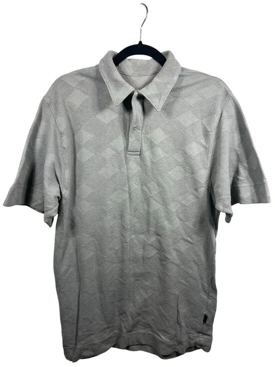 Jordan Two 3 Shirt Mens Large Polo Textured Short Sleeve Golf Summer Diamond