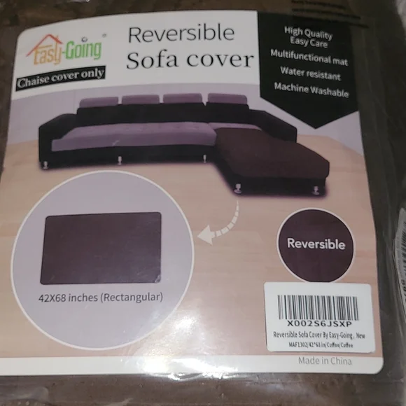 New in packaging! Reversible rectangular chaise couch cover mat pet bed