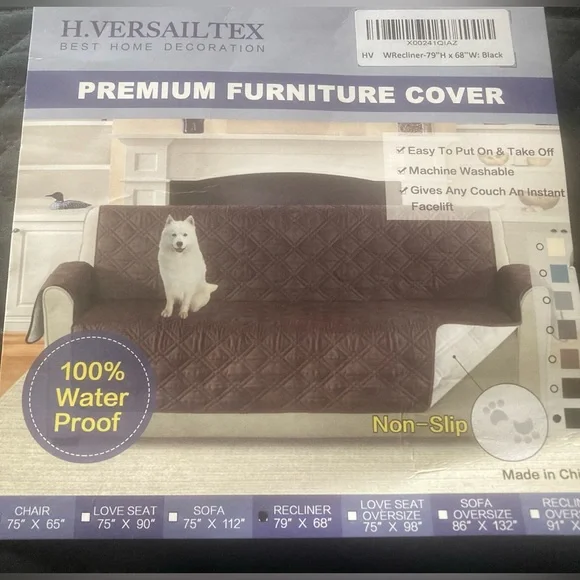 H. Versaillex Best Home Premium Black Quilted Recliner Clover